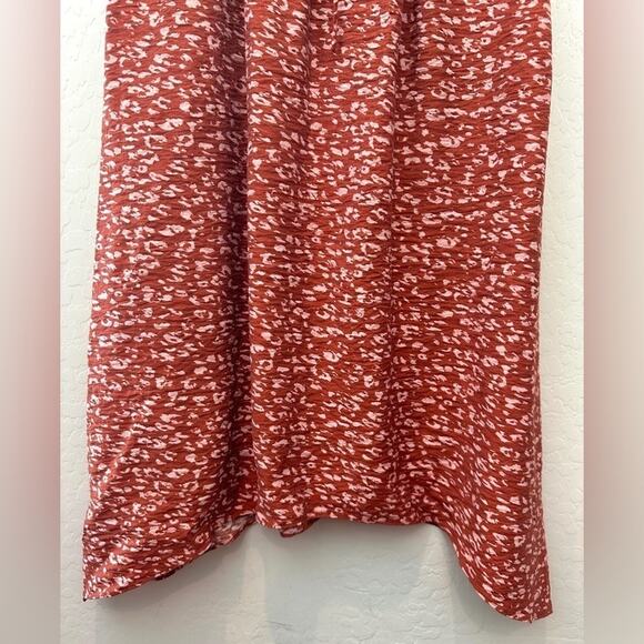 SIMPLY VERA VERA WANG | Rust Red Animal Printed Midi Skirt | Size Medium - Picture 4 of 8